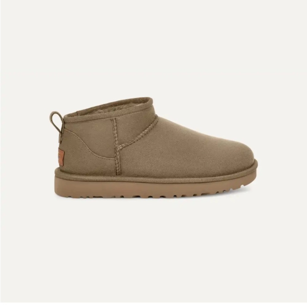 UGG Classic Ultra Mini Boots in Olive (sold out) worn & size 9